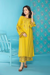 2-PC Embroidered Pashmina Shirt with Qlot Trouser CNP22-05-S